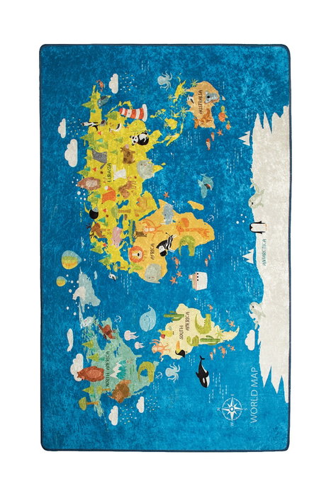 Conceptum Alfombra World Map Multicolor 100 x 160 cm